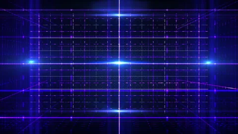 Abstract grids in a 3D animation Stock Footage 238974979