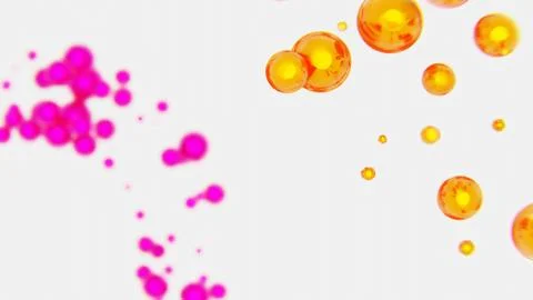 Abstract groovy 80s retro background. Orange and pink orbs. Bright spheres Stock Illustration