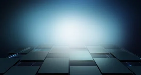 Abstract ground with 3d cubes concept series Illustrazione stock