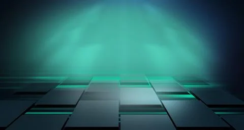 Abstract ground with 3d cubes concept series Stock Illustration