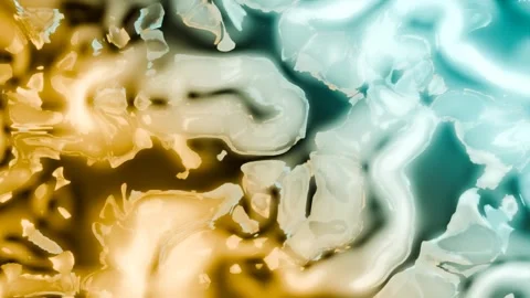 Abstract Ground Animation VJ Loop 4K - Futuristic Music Background Gold Teal Stock Footage 296958551