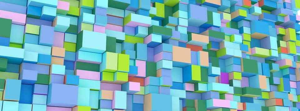 Abstract ground boxes,cubes Stock Photos