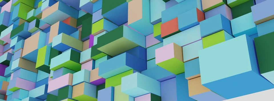 Abstract ground boxes,cubes Stock Photos