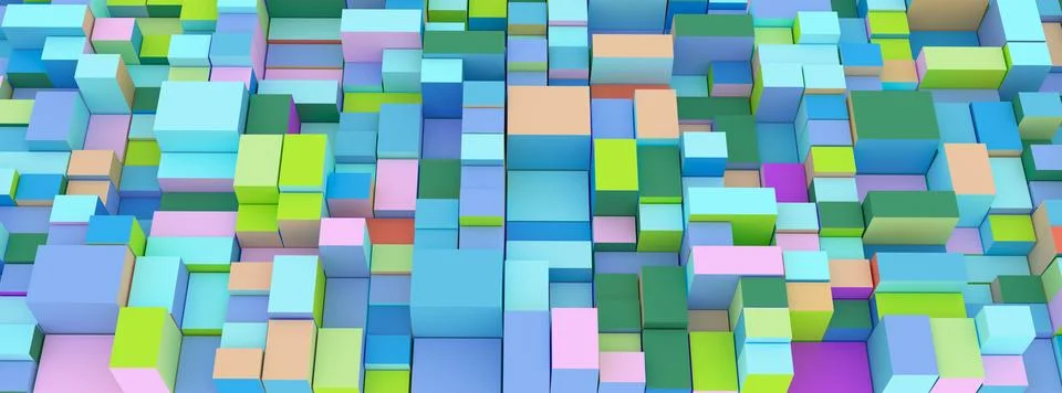 Abstract ground boxes,cubes Foto stock