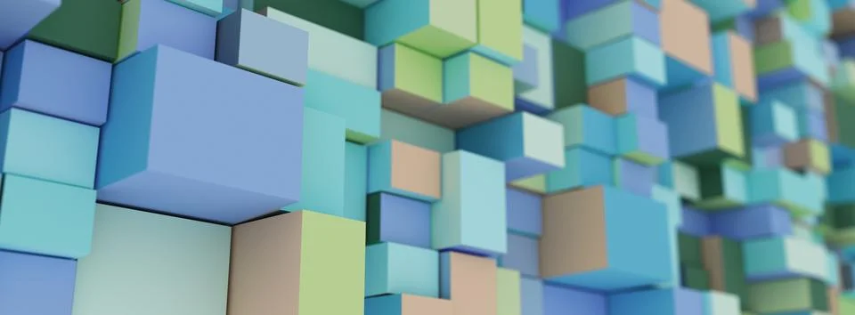 Abstract ground boxes,cubes Stock Photos