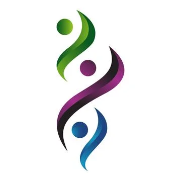 Abstract group of dancing People Logo happiness family community vector Ico.. Stock Illustration