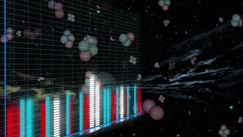 Abstract growing color graph on the background of open space. Stock Footage 151458658