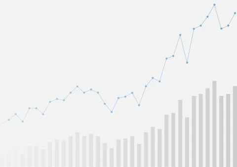 Abstract growing financial graph chart background 스톡 일러스트
