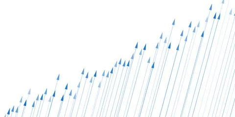 Abstract growing financial graph chart arrows background Stock Illustration
