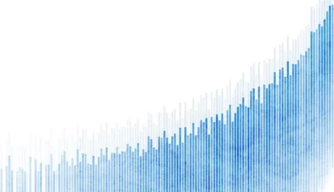 Abstract growing financial graph chart background Illustrazione stock