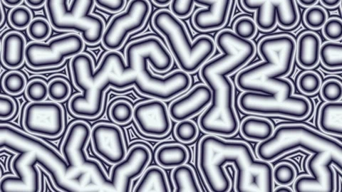Abstract growing tubular pattern in blue and white Stock Footage 276269136