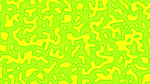 Abstract growing tubular pattern in green and yellow Stock Footage 276269128