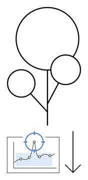 Abstract of Growth and Data Analytics with Geometric Tree and Graph Elements 스톡 일러스트