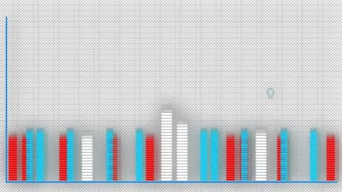 Abstract growth chart on a empty background. Stock Footage 151460504