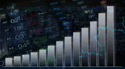 Abstract growth chart 스톡 동영상 64508035