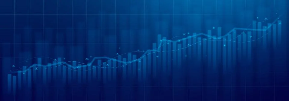 Abstract growth graph chart Stock Illustration