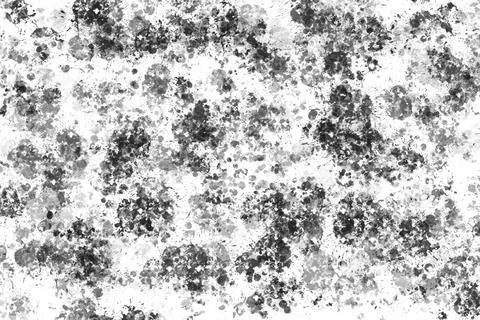 Abstract grunge background with black ink spots and rough distressed texture Stock Illustration