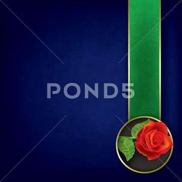 Abstract grunge background with rose Stock Illustration
