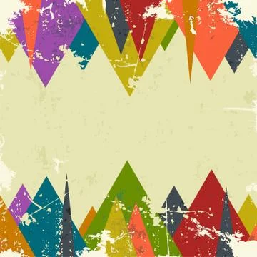 Abstract grunge background with triangles. Vector Stock Illustration