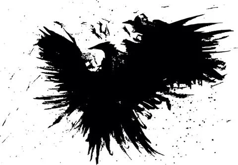 Abstract grunge bird Stock Illustration