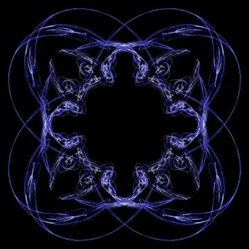 Abstract grunge blue floral pattern isolated on black background. Rough noise Illustrazione stock