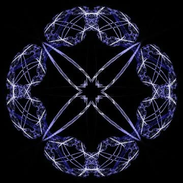 Abstract grunge blue floral pattern isolated on black background. Rough noise Ilustración de archivo