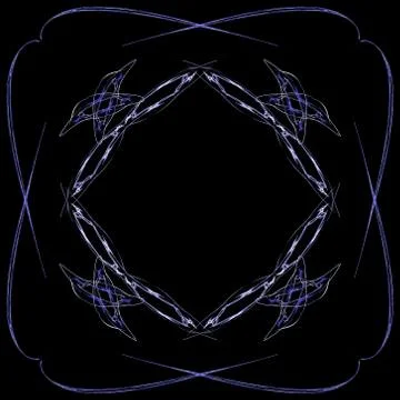 Abstract grunge blue floral pattern isolated on black background. Rough noise 스톡 일러스트