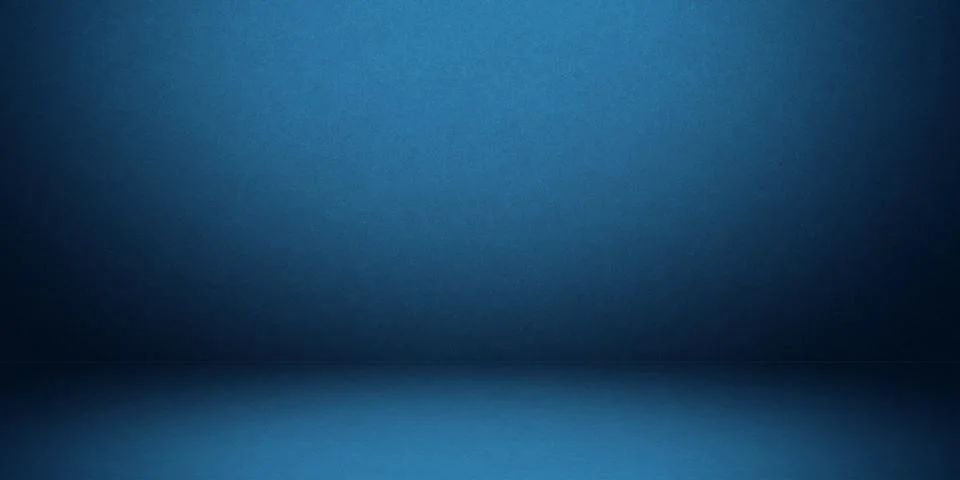 Abstract grunge blue studio workshop background. Template of room interior Stock Illustration
