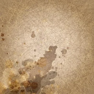 Abstract grunge brown background with scratch and ink blots Stock Illustration
