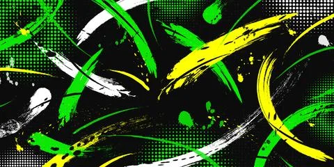 Abstract Grunge Brush Background with Halftone Effect Stock Illustration