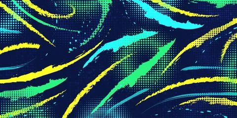 Abstract Grunge Brush Background with Halftone Effect Illustrazione stock