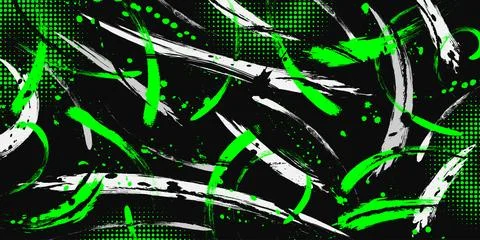 Abstract Grunge Brush Background with Halftone Effect イラスト素材