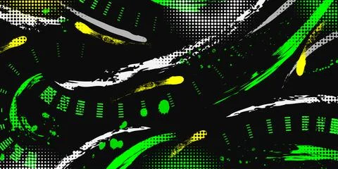 Abstract Grunge Brush Background with Halftone Effect Illustrazione stock