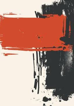 Abstract Grunge Brush Stroke Background Vector Stock Illustration