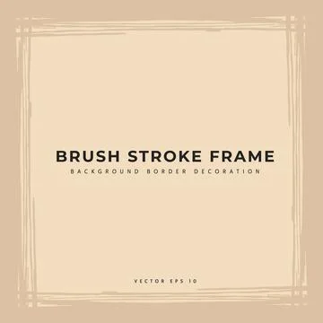 Abstract grunge brush stroke frame background border decoration Stock Illustration