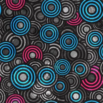 Abstract grunge circle seamless Stock Illustration