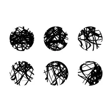 Abstract Grunge Circle Vector Set Template Illustration Design. Vector EPS 10 Stock Illustration