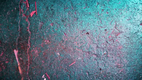 Abstract Grunge Concrete Texture with Teal and Magenta Lighting Stock Footage 330169820