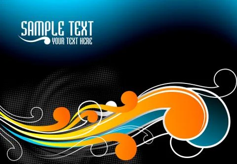 Abstract grunge elements on dark background. Stock Illustration