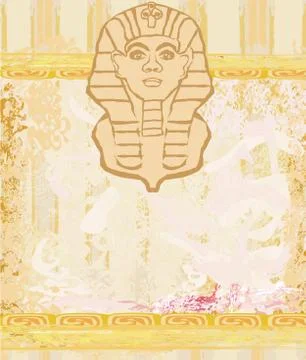 Abstract grunge frame - great sphinx of giza Stock Illustration