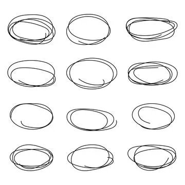 Abstract grunge frames and borders elements. Vector abstract hand drawn penci Illustrazione stock