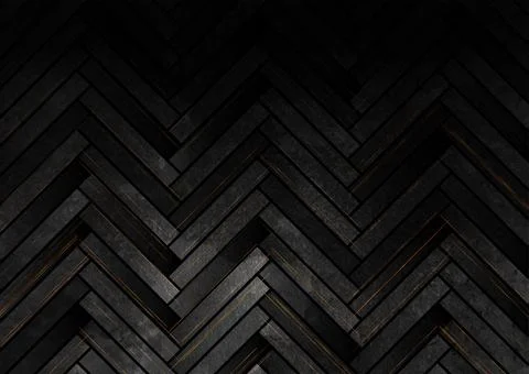 Abstract grunge geometric pattern with black tiles and golden lines Illustrazione stock