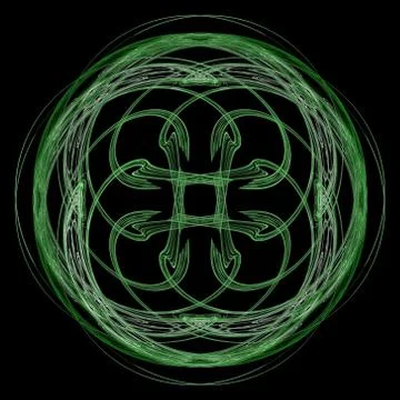 Abstract grunge green floral pattern isolated on black background. Rough nois 스톡 일러스트