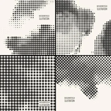 Abstract grunge halftone dot texture set. vector illustration eps10 스톡 일러스트