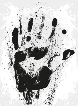 Abstract grunge hand Stock Illustration