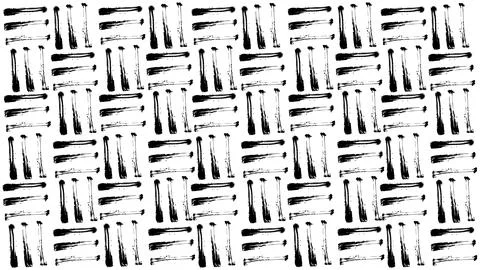 Abstract grunge knitting pattern hand drawn with brush, yarn knitting Stock Illustration