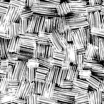 Abstract grunge line seamless pattern. Hand drawn scribble wallpaper. Geometr Stock Illustration