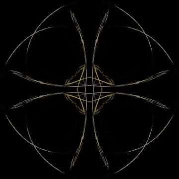 Abstract grunge orange floral pattern isolated on black background. Rough noi Stock Illustration