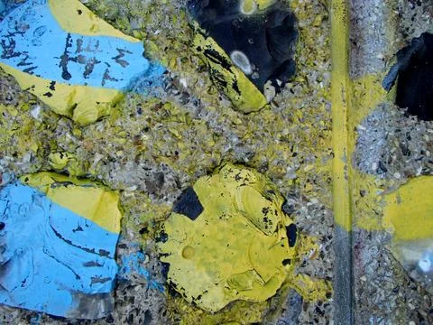 Abstract Grunge Paint Marks on Flint and Cement Wall Stock Photos