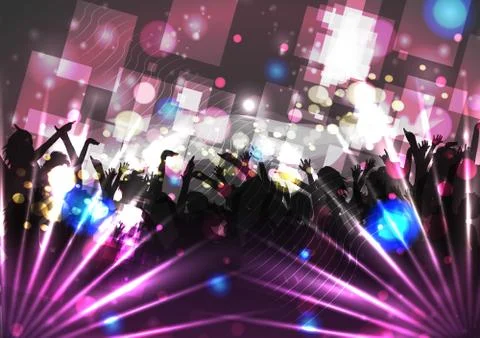 Abstract Grunge Party Template - Vector Illustration Stock Illustration